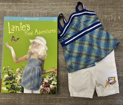 18  American Girl 2010 GOTY Doll Lanie Holland Garden Outfit Retired Tank Shorts