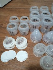 TOMEE TIPPEE Natural Start Baby Bottle Lot of 14 Bottles Lids 5oz 9oz Size 0 1 2