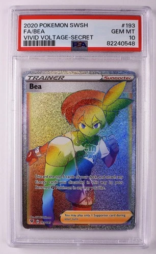 2020 Pokemon SWSH Vivid Voltage Bea Secret Rare Full Art #193 PSA 10 GEM MT