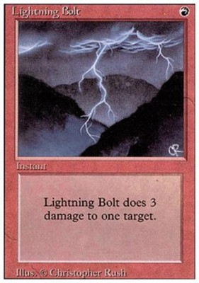 Lightning Bolt - Heavy Play MTG Revised