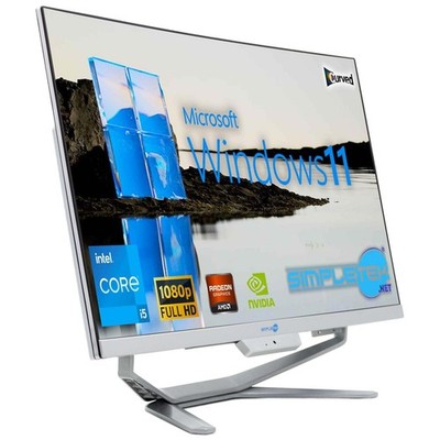 ALL IN ONE I5 24'' CURVE WIN 11 RAM 32GB SSD 2TB GPU GTX1650 4GB GAMING COMPUTER
