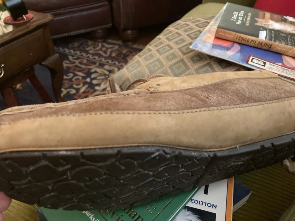 Zapatillas Uggs Hombre Talla 12 Cuero Marrón Foto 3 de 4