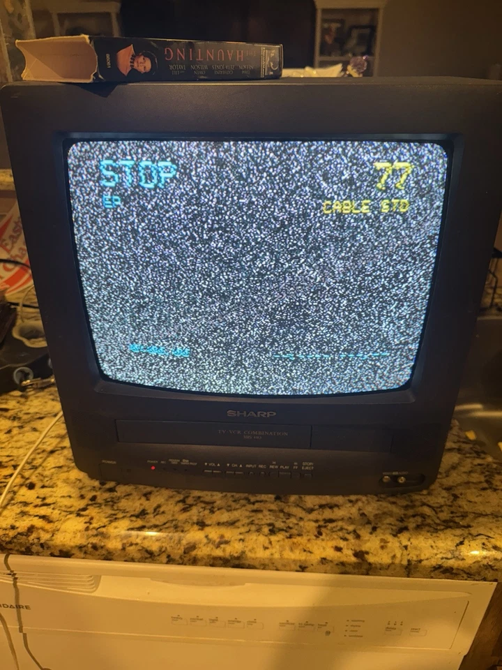 1999 Sharp 13VT-L100 13" TV VCR Combo Player Retro Gaming CRT TV Brown No Remote - Image 3 of 4