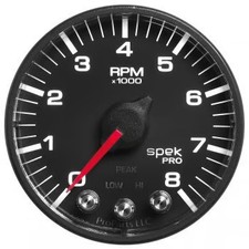 Autometer P334328 Spek-pro Tachometer 2-116 8k Rpm W Shift Light Peak