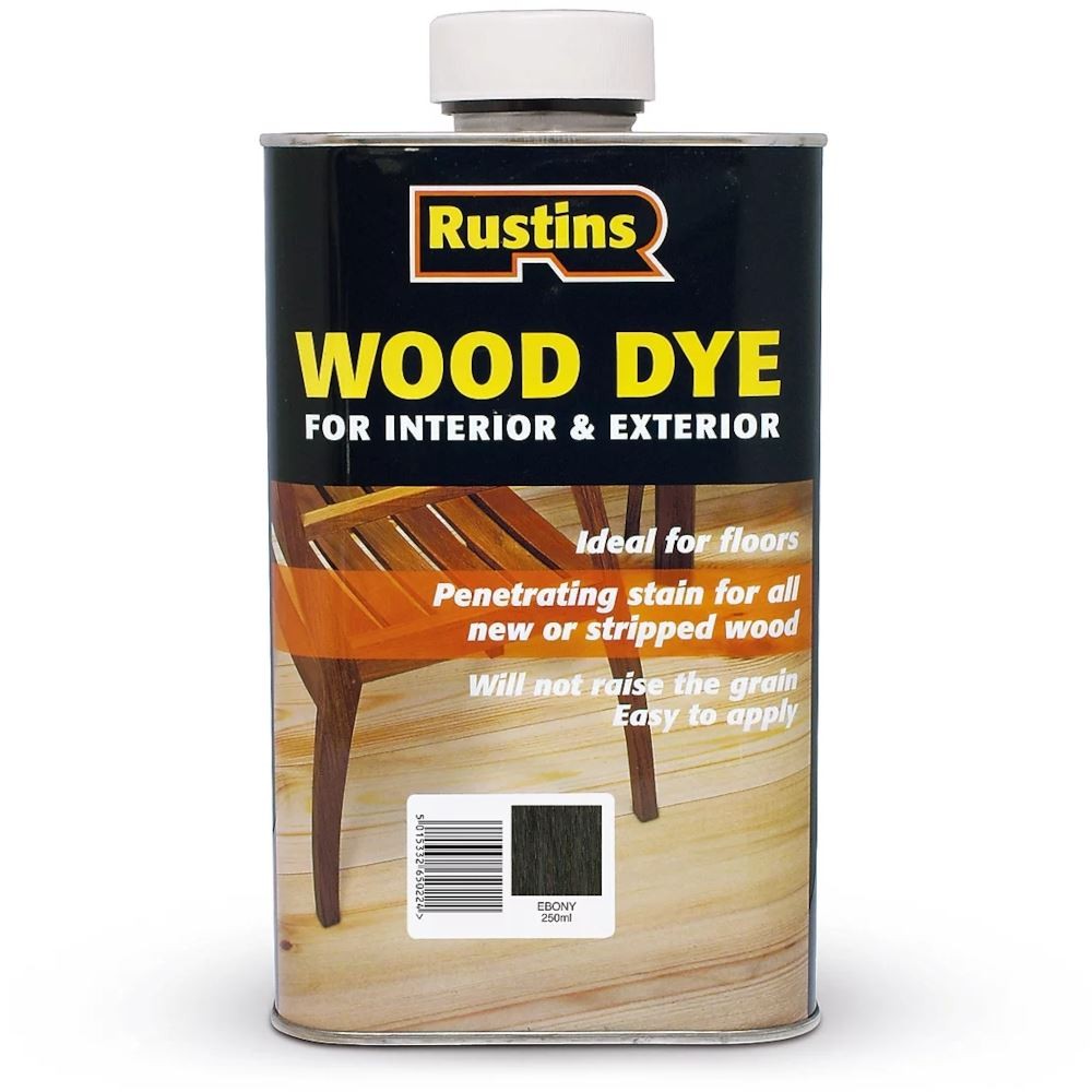 Rustins Wood Dye Ebony 250ml