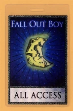 Fall Out Boy 2007 Tour All Access Laminated Backstage Pass