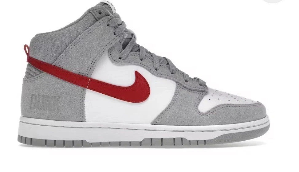 Nike Dunk SE High Athletic Club - Light Smoke Grey Gym Red for 
