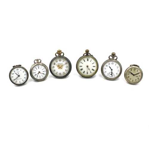 Antique Waltham Elgin Sterling 7-17j 0-6s Ladies Pocket Watch Lot of 6 #WB4511-4