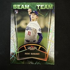 2025 Stadium Club BEAM TEAM RC Roki Sasaki Rookie Card BT-1 Dodgers