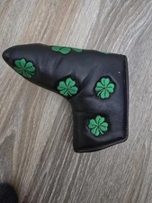 PRG Four Leaf Clover Golf Blade Putter Head Cover! Irish Ireland Head Cover RARE