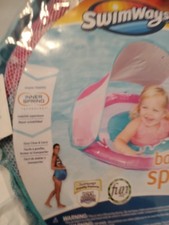 SwimWays Baby Spring Float with Sun Canopy Baby Pool Float 9-24 months New