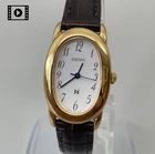 SEIKO Noie 1F21-5B70 Vintage 1990 [US Stock] Gold Oval Ladies Watch JP *N.MINT