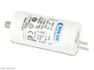 Motorbetriebskondensator COMAR MKA450, 4µF/450V~, 6,3mm, 25x57mm