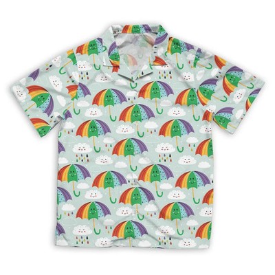 Cute Umbrella Rain Cloud Hawaiian Shirt Aloha Beach