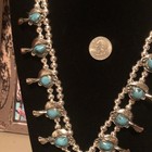 Estate Sales Genuine CARICO LAKE Turquoise Squash Blossom Necklace — photo 4