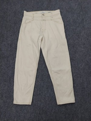 Closed Jeans Womens 26 Beige Cream Organic Cotton Tapered Made Italy