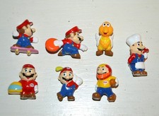 Série 7 petites figurines monobloc MARIO BROSS NINTENDO ZAINI vintage 90 's