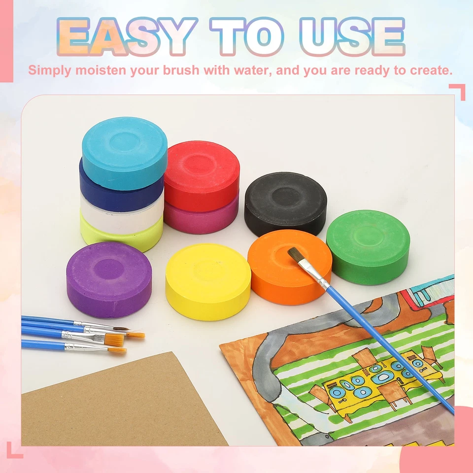 12 Pcs Washable Tempera, 2.3"x0.7" Large Tempera Paint Cakes, Purple Foto 4 de 4