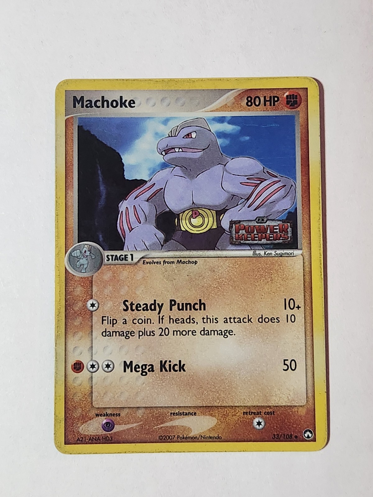 Machoke 33/108 Power Keepers Reverse Holo
