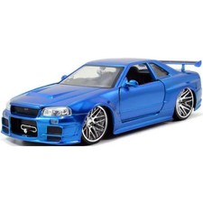 JADA97173 1/24 F F Nissan Skyline GT-R R34 Blue Brian Die-cast minicar