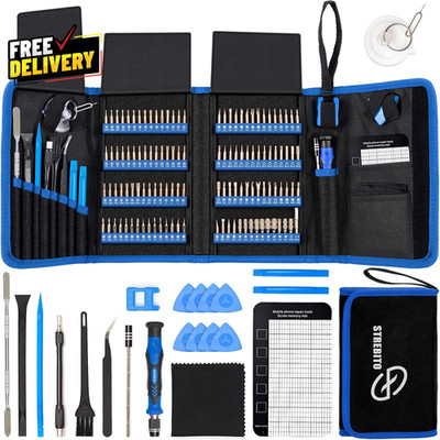 Electronics Precision Screwdriver Sets 142 Piece with 120 Bits Magnetic Repair..