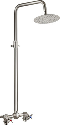 Premium Outdoor Shower Kit with 8'' Rainfall Head & Adjustable Fixtures