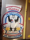 Hamm's Beer Store Display Banner Hamm's Bear 2 Sided St. Paul MN 1970s Vintage
