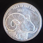 2015 Year Of Ram Zodiac Lunar Calendar Rare Vtg Bullion-0.999 Silver 1 Oz Coin