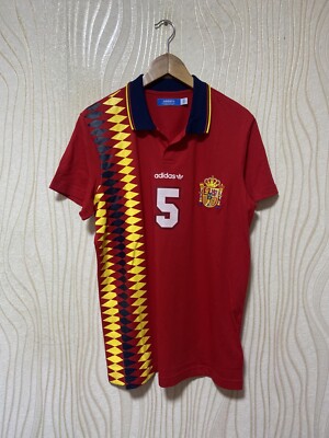 SPAIN 1994 HOME FOOTBALL SHIRT SOCCER JERSEY ADIDAS X27970 sz L