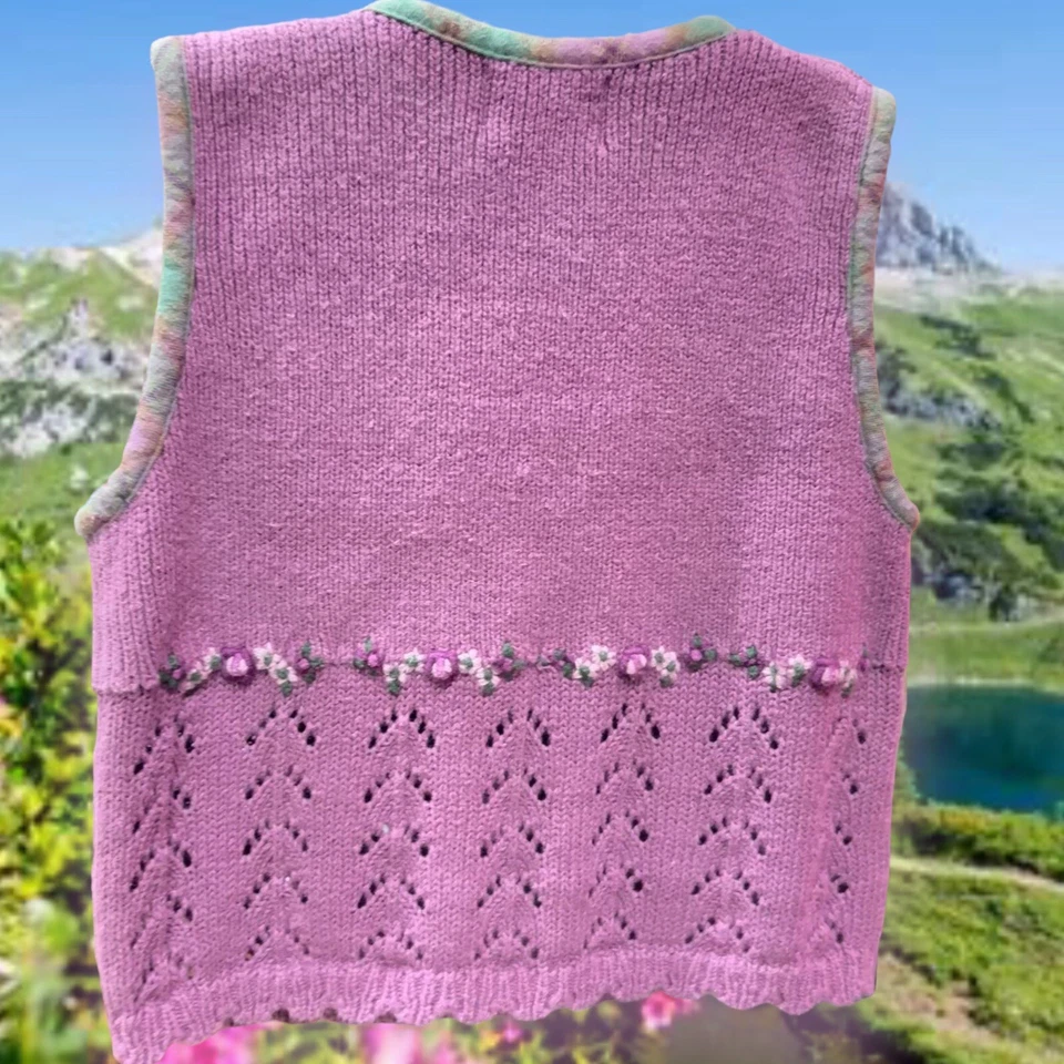 Suéter-Chaleco Hartstrings Niñas Talla 5/6 Chaleco Estilo Bávaro Buttondown Usado en Excelente Condición Foto 2 de 4