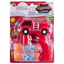 Fun Central - BC672 LED 5.5Inch Fire Truck Bubble Blaster Gun.