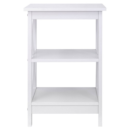 24 Inch Square End Table X-Design Sofa Side Table Accent Furniture Home White - Bild 10 von 13