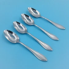 Set of 4 Oneida Astair Place Oval Soup Spoons 7 1/8" Stainless Flatware Kitchen