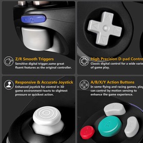 Wired Nintendo NGC Gamepad Game Cube Controller Super Smash Bros (NGC Console)