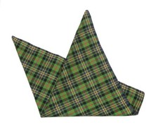 Gascoigne Large Cotton Pocket Square Green Plaid Men's 16.75 X 16.75