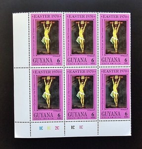 Guyana British Guiana 1970 Easter Paintings Peter Paul Rubens BLK of 6 Sheet #2C
