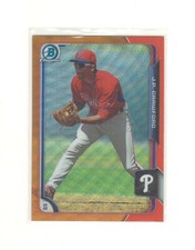 2015 Bowman Chrome Prospects Orange Wave Refractor JP Crawford #BCP153