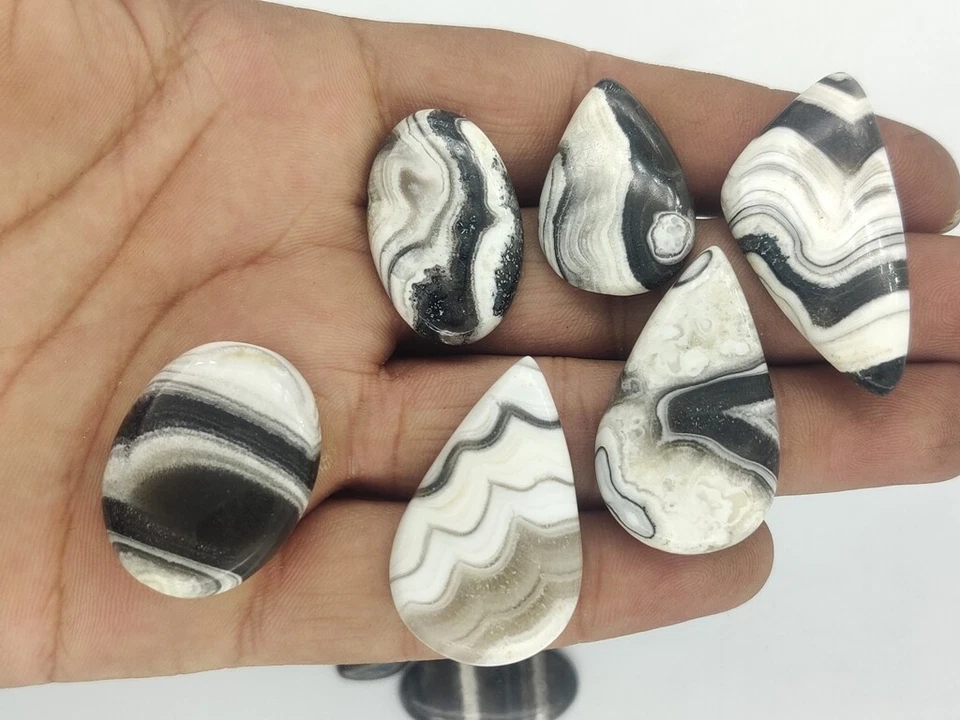 Lote atacado de pedras preciosas naturais ônix zebra qualidade incrível de pedra preciosa 71578 - Imagem 3 de 4