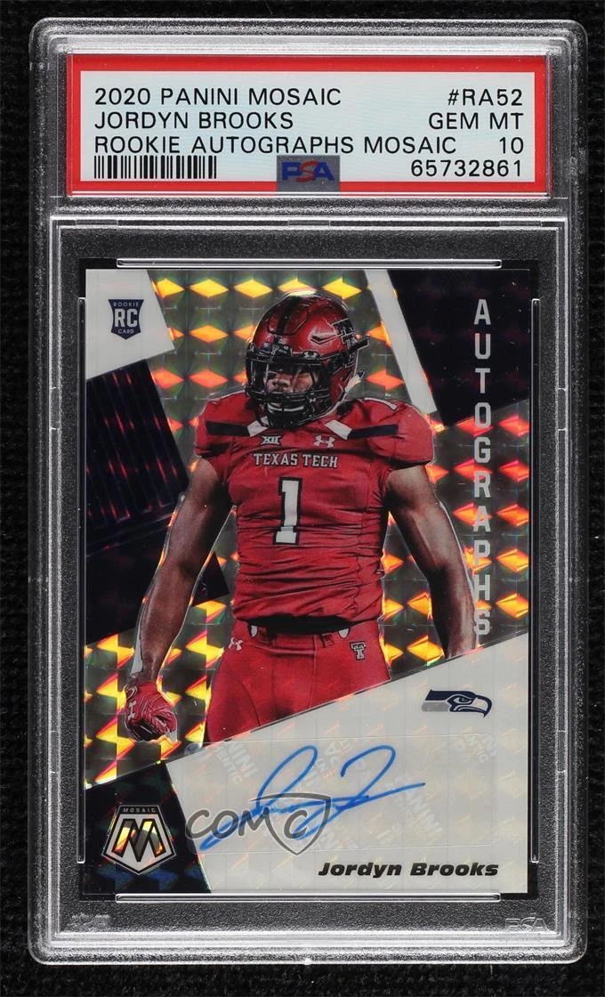 Jordyn Brooks Panini Mosaic Rookie Autographs Mosaic #RA52 Base