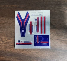 Aurora AFX G-Plus Foil Silver Chrome Essex Tissot Lotus F1 Reproduction Stickers