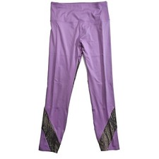 Soulgani Active Leggings Yoga Pants Purple High Rise Stretch Women  s Medium
