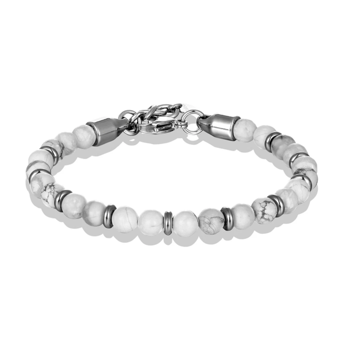 Unique Gems Braccialetto Buddha in Acciaio Inox da Donna in Pietra Naturale 5mm Bracciale Energetico Acciaio Inox Ipoallergenico Qualità Gioielleria, 16cm bis 20cm, Acciaio inossidabile, Lapislazzuli