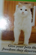 2 way Medium Small Dog Cat Door 7 by 8 for Pet 1 to 15 pounds Lockable