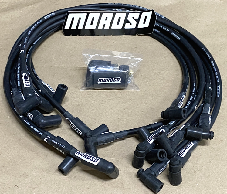 Moroso Black Ultra 40 Race Spark Plug Wires Big Block Chevy HEI 396 454 BBC NEW