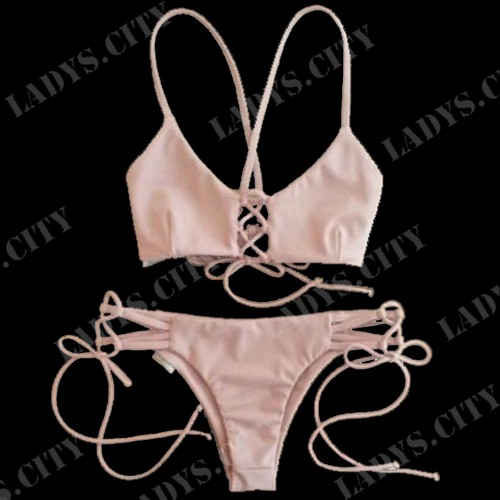 Sexy Women High Neck Push Up Bikini Set Padded Top Bottom Swimwear Swimsuit LC - Picture 22 of 61