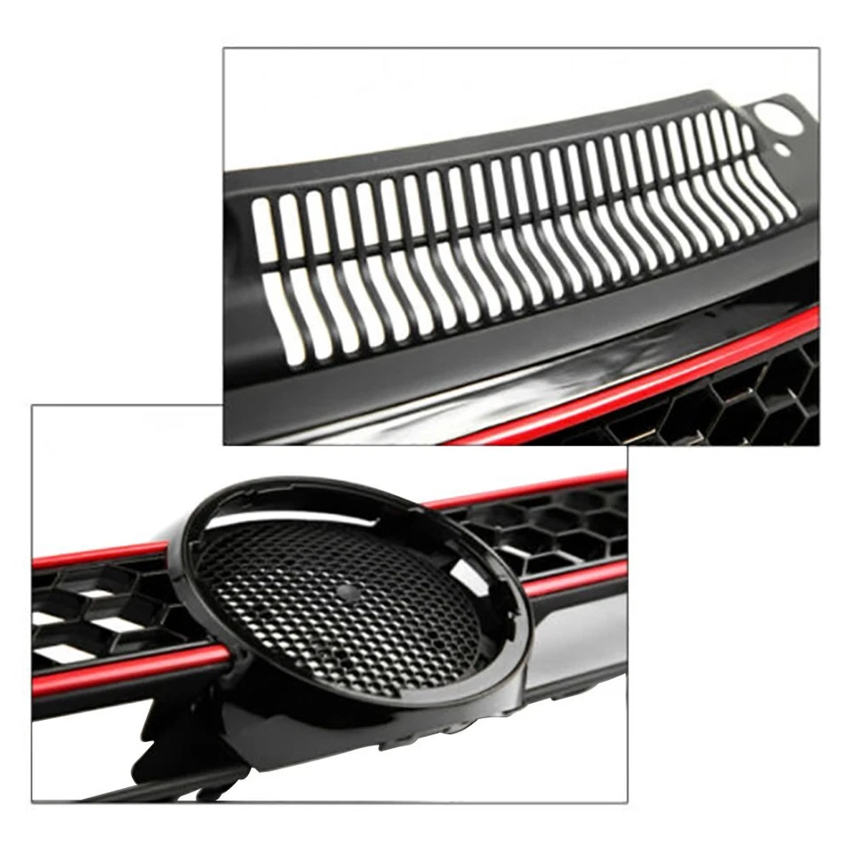Fit For Vw Golf Gti 2010-2013/2014 Mk6 Front Upper Grille Mesh Style Foto 3 de 4