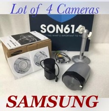 Lot 4 Samsung SNB-7001N 3MP HD Network CCTV Color Cameras 2.7-12mm Brackets NEW 