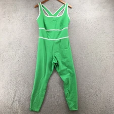 Diane Von Furstenberg Full Body Jumpsuit Womens XXL Green Racer Back Stretch