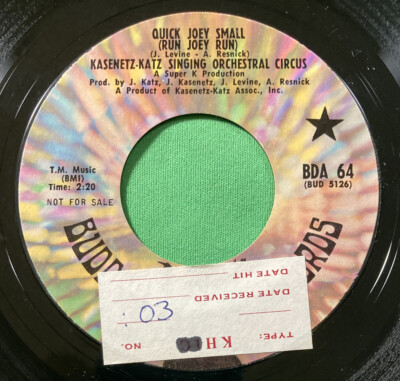 Quick Joey Small by Kasenetz - Katz Singing Circus (Buddah, 1968) Promo Vinyl 45