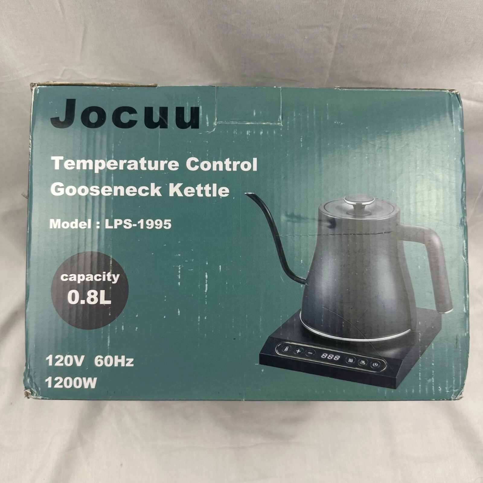 Jocuu Electric Gooseneck Kettle, Variable Temperature Control, 0.8L capacity